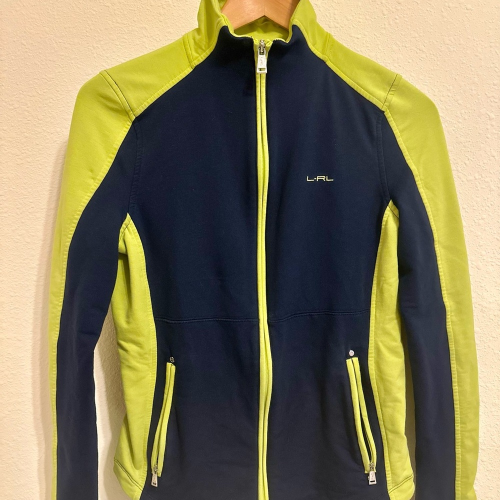 Lauren Ralph Lauren Active Navy & Green Zip Jacket